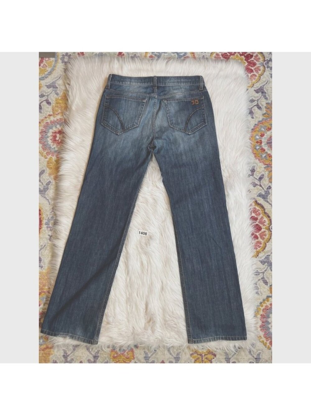 Joe's Mens Straight Jeans 32x31 Blue Faded Denim Med Wash Thick Stich Dark Wash - Picture 2 of 6